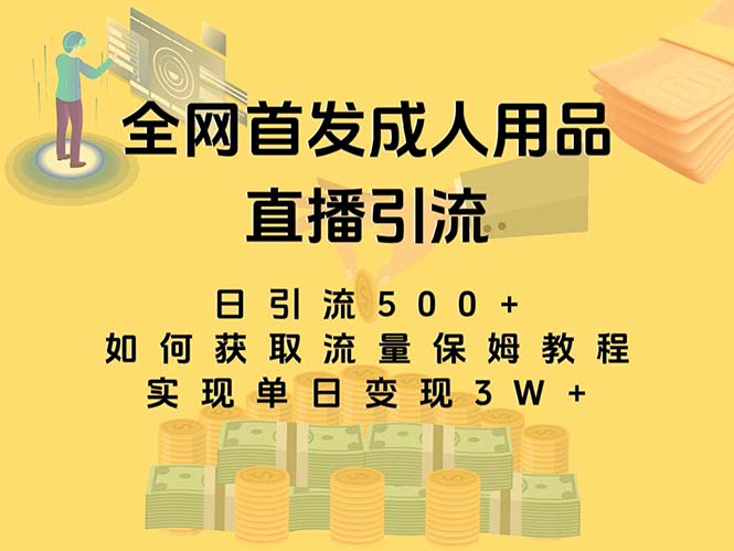 最新全网独创首发，成人用品直播引流获客暴力玩法，单日变现3w保姆级教程-讯领网创