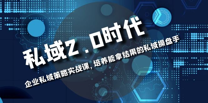 私域-2.0时代：企业私域策略实战课，培养能拿结果的私域操盘手-讯领网创