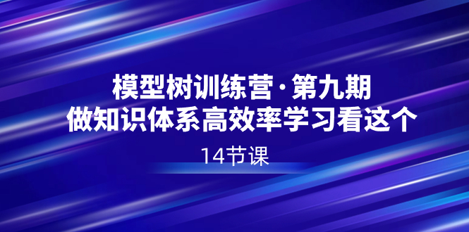 模型树特训营·第九期，做知识体系高效率学习看这个（14节课）-讯领网创