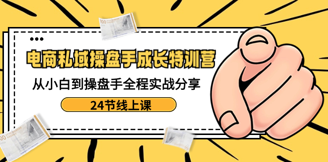 电商私域-操盘手成长特训营：从小白到操盘手全程实战分享-24节线上课-讯领网创