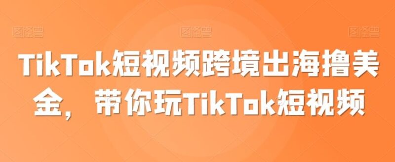 TikTok短视频跨境出海撸美金，带你玩TikTok短视频-讯领网创