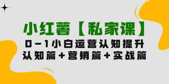 小红薯【私家课】0-1玩赚小红书内容营销，认知篇+营销篇+实战篇（11节课）-讯领网创