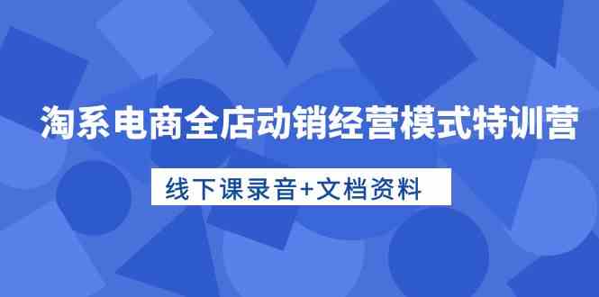 淘系电商全店动销经营模式特训营，线下课录音+文档资料-讯领网创