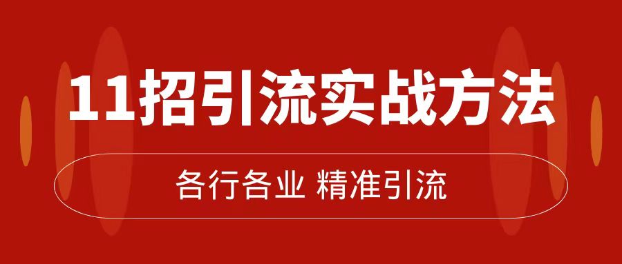 精准引流术：11招引流实战方法，让你私域流量加到爆（11节课完整版）-讯领网创