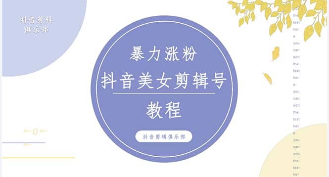 抖音快手暴力涨粉美女混剪视频教程 百分百过原创图片教程 附带违规申诉方法-讯领网创