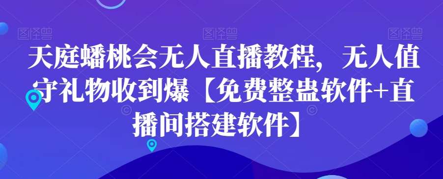 天庭蟠桃会无人直播教程，无人值守礼物收到爆【免费整蛊软件+直播间搭建软件】-讯领网创