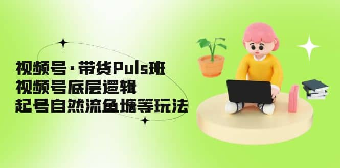 视频号·带货Puls班，视频号底层逻辑，起号自然流鱼塘等玩法-讯领网创