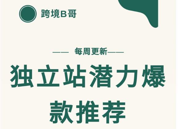 【跨境B哥】独立站潜力爆款选品推荐，测款出单率高达百分之80（每周更新）-讯领网创