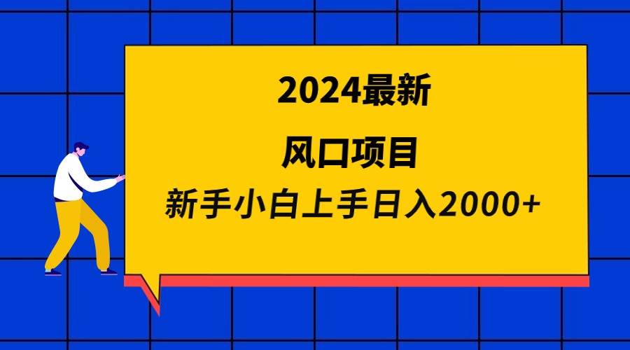 （9483期）2024最新风口项目 新手小白日入2000+-讯领网创