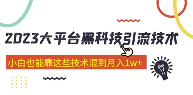 价值4899的2023大平台黑科技引流技术 29节课-讯领网创