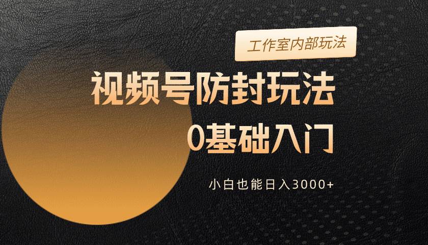 （10107期）2024视频号升级防封玩法，零基础入门，小白也能日入3000+-讯领网创