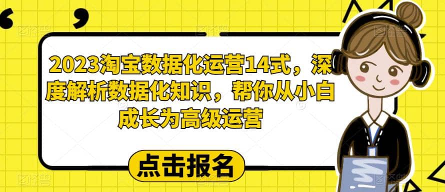 2023淘宝数据化-运营 14式，深度解析数据化知识，帮你从小白成长为高级运营-讯领网创