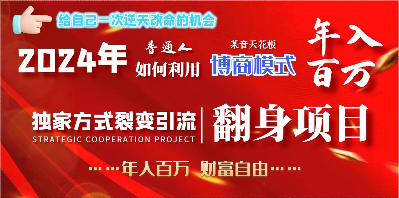 （9027期）2024年普通人如何利用博商模式做翻身项目年入百万，财富自由-讯领网创