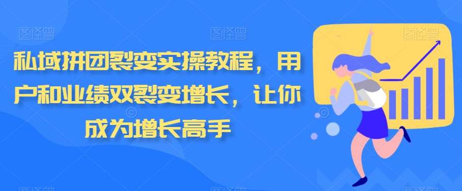 私域拼团裂变实操教程，用户和业绩双裂变增长，让你成为增长高手-讯领网创