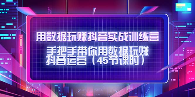 用数据玩赚抖音实战训练营：手把手带你用数据玩赚抖音运营（45节课时）-讯领网创