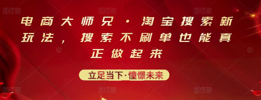 电商大师兄·淘宝搜索新玩法，搜索不刷单也能真正做起来-讯领网创