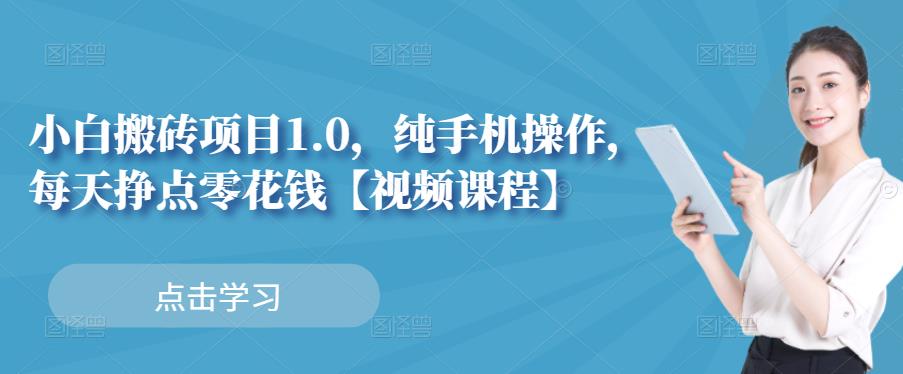 小白搬砖项目1.0，纯手机操作，每天兼职挣点零花钱-讯领网创