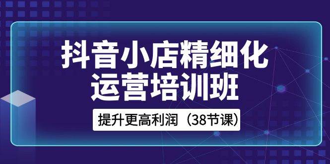 抖音小店-精细化运营培训班，提升更高利润（38节课）-讯领网创