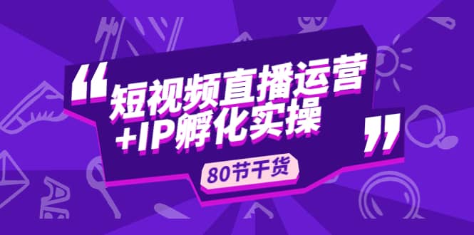 短视频直播运营+IP孵化实战：80节干货实操分享-讯领网创