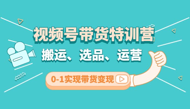 视频号带货特训营(第3期)：搬运、选品、运营、0-1实现带货变现-讯领网创