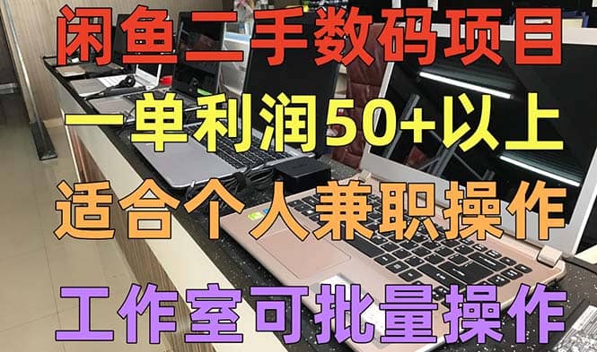 闲鱼二手数码项目，个人副业低保收入，工作室批量放大操作-讯领网创