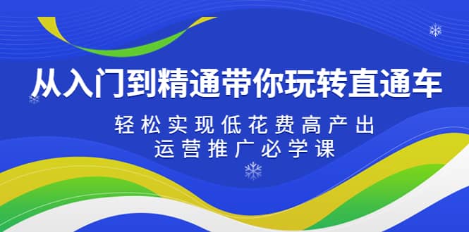 从入门到精通带你玩转直通车：轻松实现低花费高产出，35节运营推广必学课-讯领网创