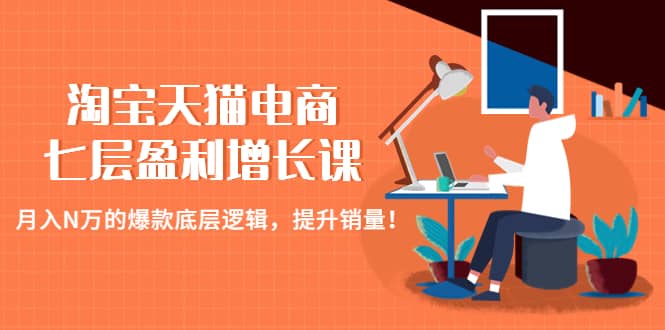 淘宝天猫电商七层盈利增长课：月入N万的爆款底层逻辑，提升销量-讯领网创