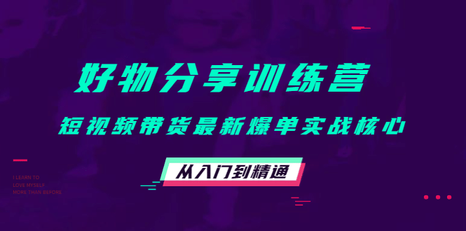 好物分享训练营：短视频带货最新爆单实战核心，从入门到精通-讯领网创