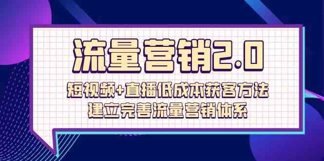 流量营销2.0：短视频+直播低成本获客方法，建立完善流量营销体系（72节）-讯领网创