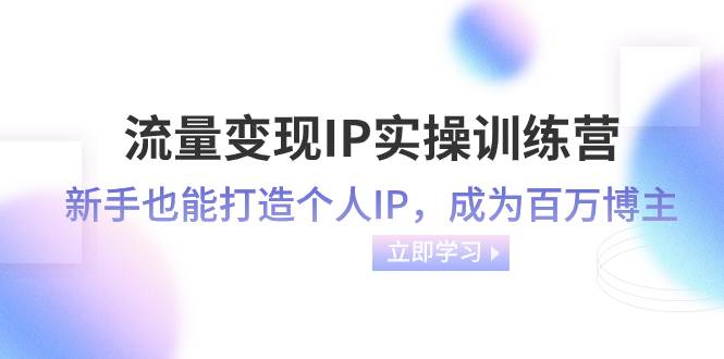 流量变现-IP实操训练营：新手也能打造个人IP，成为百万博主（46节课）-讯领网创