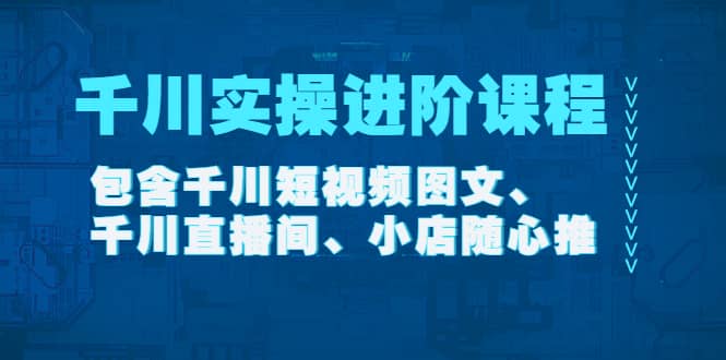 千川实操进阶课程（11月更新）包含千川短视频图文、千川直播间、小店随心推-讯领网创