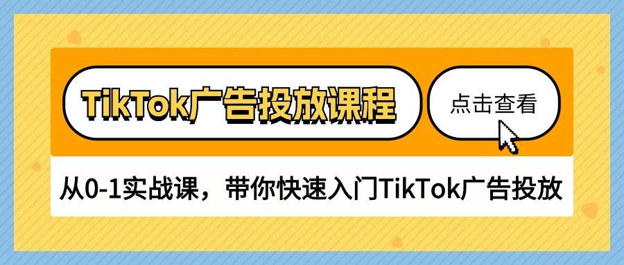 （10731期）TikTok广告投放课程，从0-1实战课，带你快速入门TikTok广告投放（30节课）-讯领网创