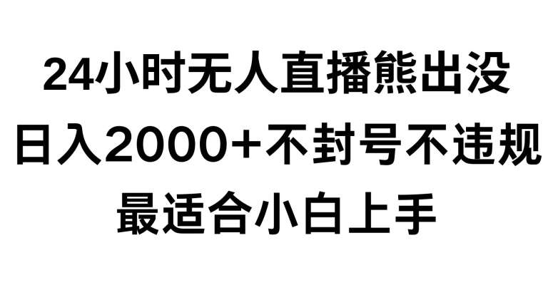 快手24小时无人直播熊出没，不封直播间，不违规，日入2000+，最适合小白上手，保姆式教学【揭秘】-讯领网创