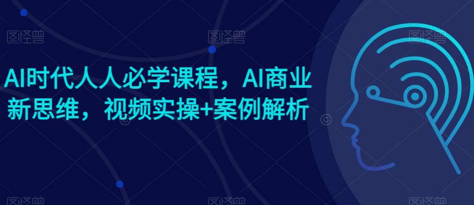 AI时代人人必学课程，AI商业新思维，视频实操+案例解析【赠AI商业爆款案例】-讯领网创