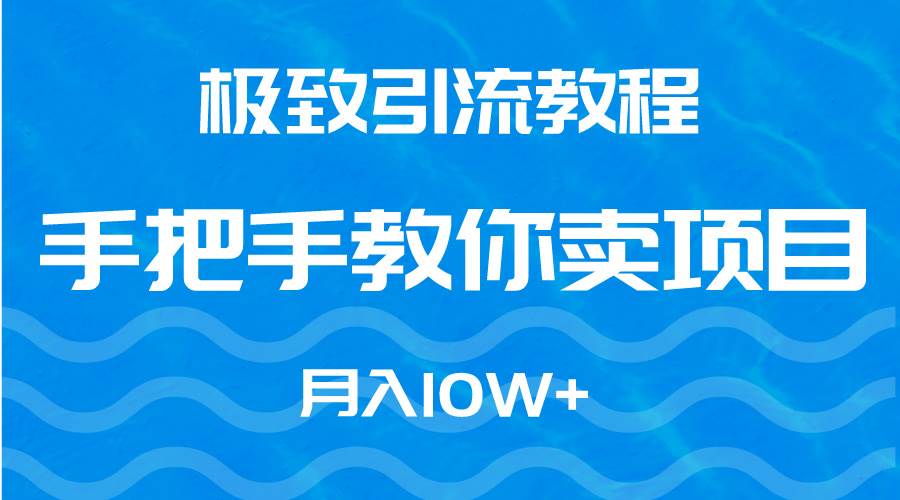 （9265期）极致引流教程，手把手教你卖项目，月入10W+-讯领网创