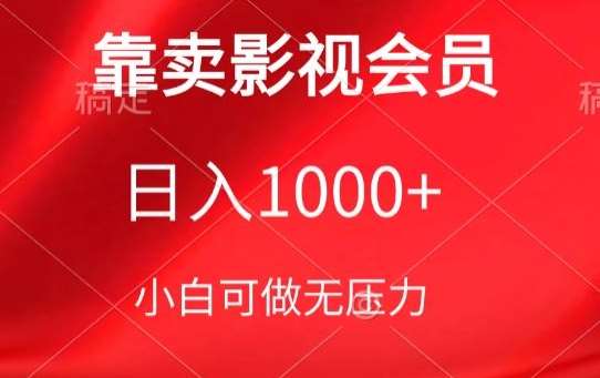 靠卖影视会员，日入1000+，落地保姆级教程，新手可学【揭秘】-讯领网创