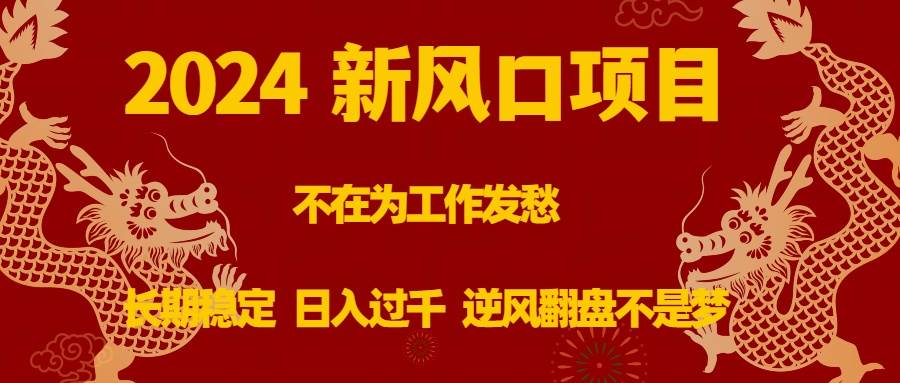 （8587期）2024新风口项目，不在为工作发愁，长期稳定，日入过千 逆风翻盘不是梦-讯领网创