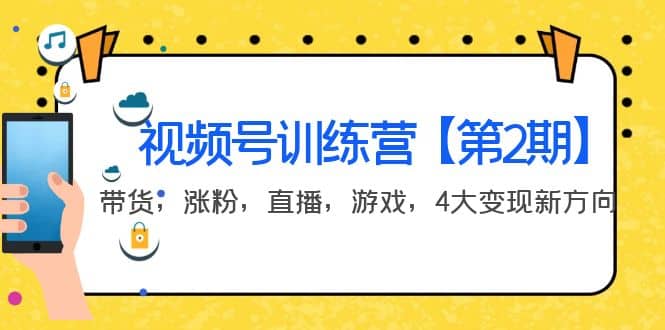 某收费培训：视频号训练营【第2期】带货，涨粉，直播，游戏，4大变现新方向-讯领网创