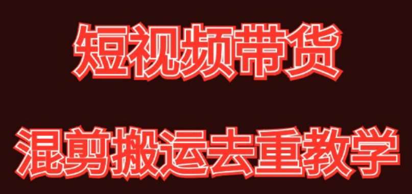 混剪去重短视频带货玩法，混剪搬运简单过原创思路分享-讯领网创