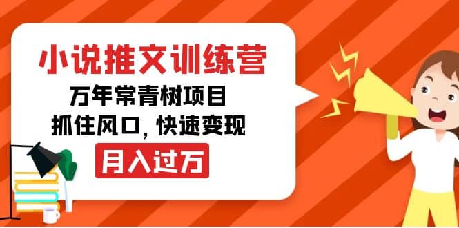 小说推文训练营，万年常青树项目，抓住风口-讯领网创