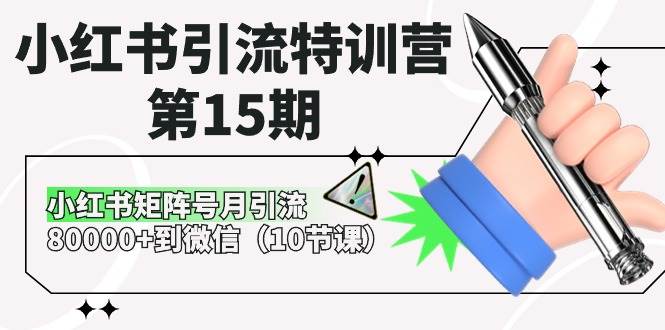 小红书引流特训营第15期，小红书矩阵号月引流80000+到微信（10节课）-讯领网创