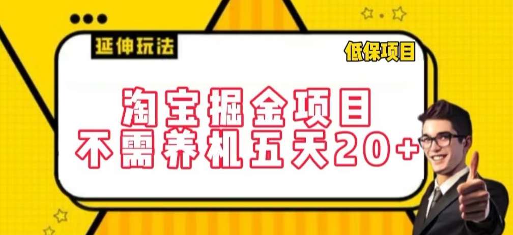 淘宝掘金项目，不需养机，五天20+，每天只需要花三四个小时【揭秘】-讯领网创