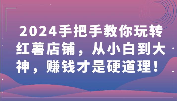 2024手把手教你玩转红薯店铺，从小白到大神，赚钱才是硬道理！-讯领网创