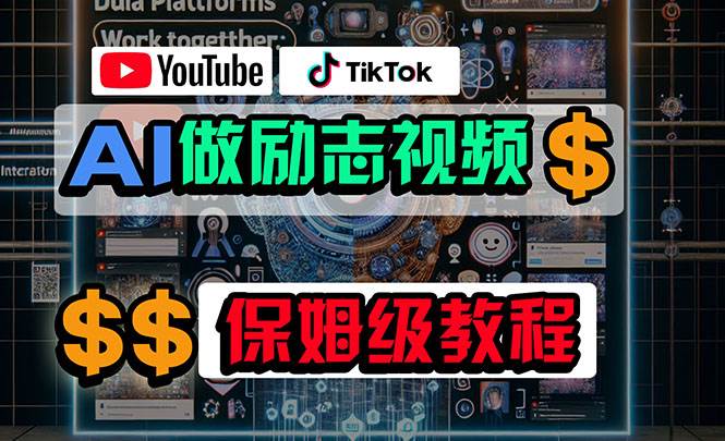 利用AI制作励志视频，在YouTube和TikTok赚钱，小白可做（附工具）-讯领网创