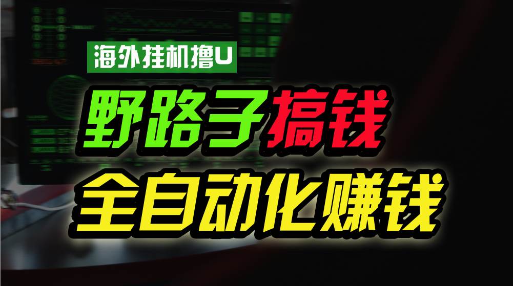 海外挂机撸U新平台，日赚8-15美元，全程无人值守，可批量放大，工作室内部项目！-讯领网创