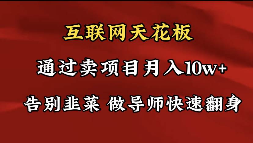 （9201期）导师训练营互联网的天花板，让你告别韭菜，通过卖项目月入10w+，一定要…-讯领网创