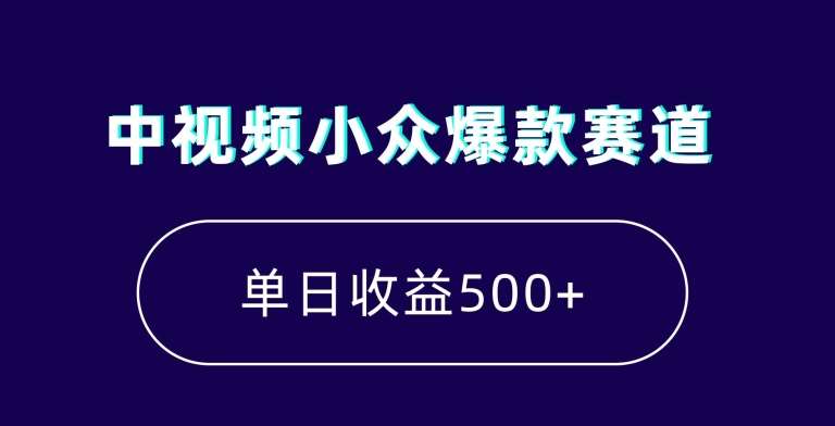 中视频小众爆款赛道，7天涨粉5万+，小白也能无脑操作，轻松月入上万【揭秘】-讯领网创