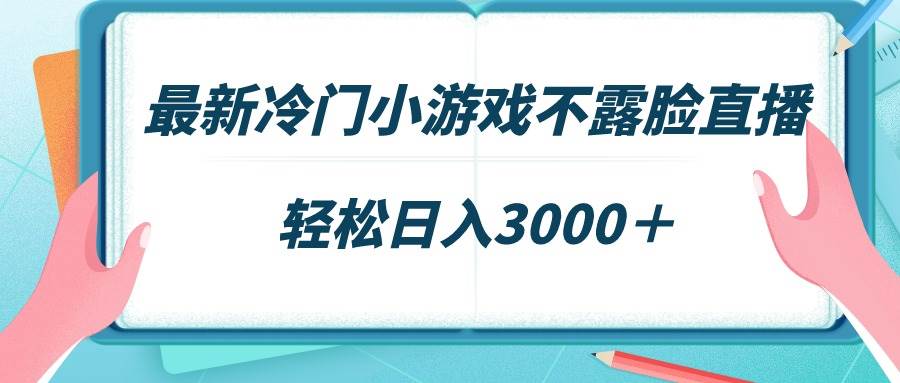 （9094期）最新冷门小游戏不露脸直播，场观稳定几千，轻松日入3000＋-讯领网创