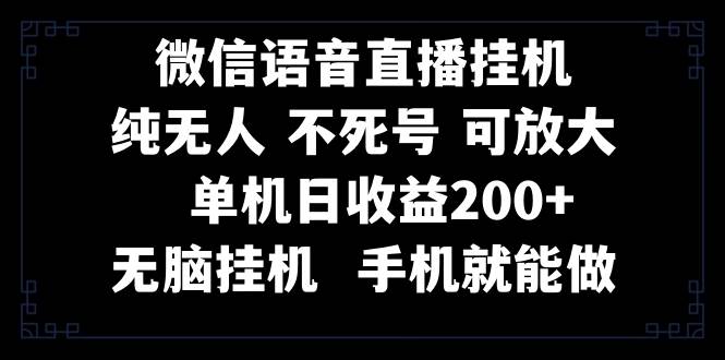 视频号纯无人挂机直播 手机就能做，一天200+-讯领网创