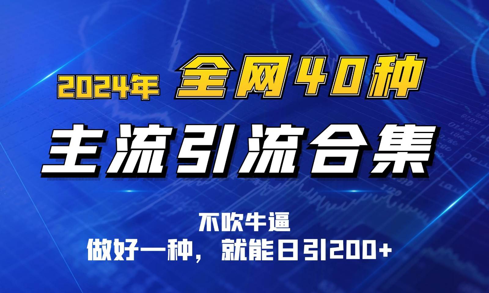 2024年全网40种暴力引流合计，做好一样就能日引100+-讯领网创